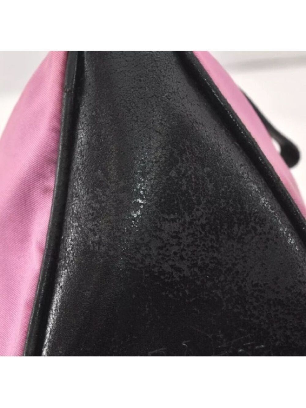 Prada Pink and Black Nylon Shoulder Purse - Picture 15 of 15